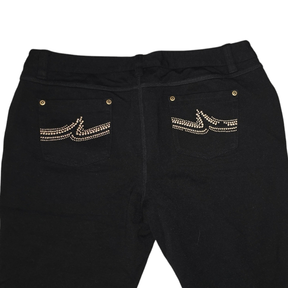 Lot of 2 VTG Y2K INC INTL CONCEPTS Knit  Pants Rhinestone Jeans. SZ 16 Capri - Picture 6 of 13